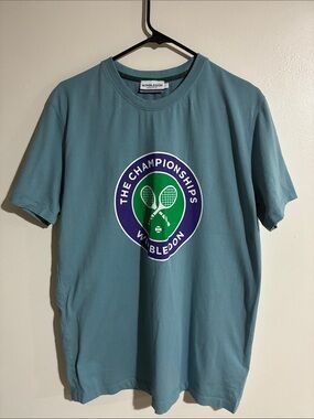 Wimbledon The Championships Men’s Blue Tennis Graphic T-Shirt